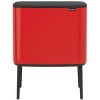 Мусорное ведро с разделителем Brabantia Bo Touch Bin 11+23 л (пламенный-красный)