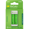 Аккумуляторы + зарядное GP E211 + 2x2100mAh AA